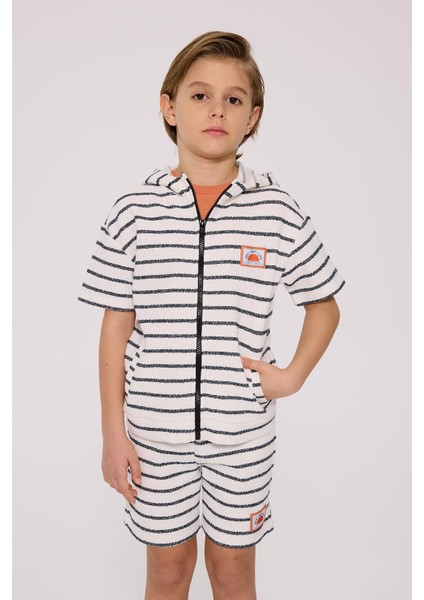 Bg Store Erkek Çocuk Çizgili Yelek