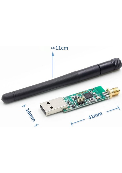 CC2531 USB Dongle + Anten 2.4ghz Zigbee Wifi Bluetooth Kablosuz Data Yakalayıcı