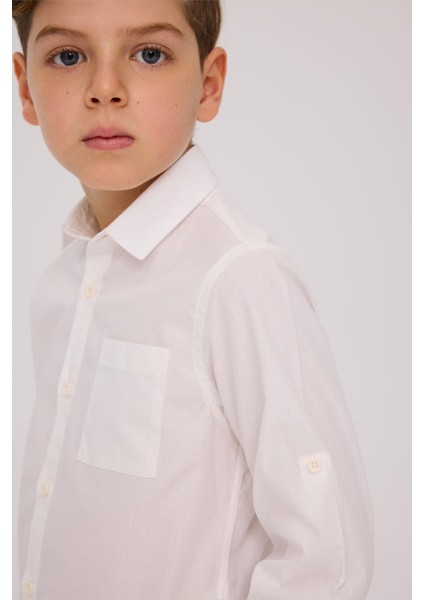 Bg Store Erkek Çocuk Ekru Gömlek modelleri