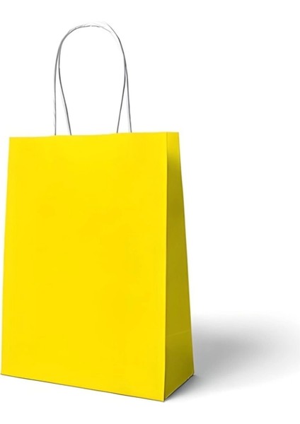Sarı Kraft Çanta Orta Boy 25X12X31 cm 25 Adet