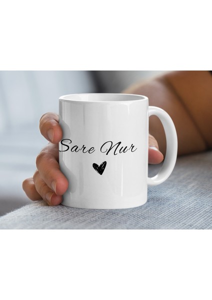Sare Nur Isimli Kupa Bardak, Isimli Bardak, Hediye Kupa Bardak, Kahve Kupa Bardak