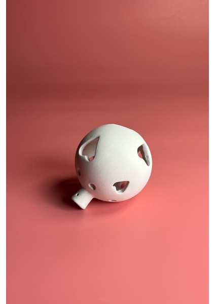 Yılbaşı Topu Kalpli Desen - Seramik Bisküvi (Ham Ürün) fiyatları