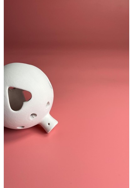 Yılbaşı Topu Kalpli Desen - Seramik Bisküvi (Ham Ürün) fırsatları