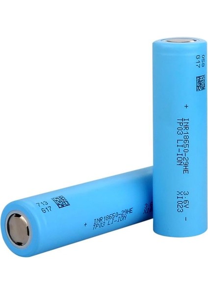 INR18650-29HE - 3.7V 2900 Mah Li-Ion Şarjlı Pil - 10A