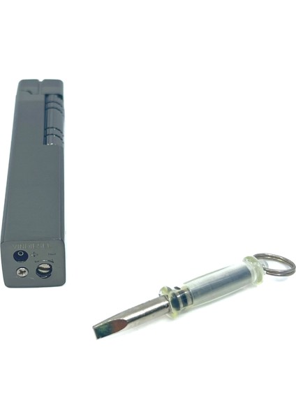 Slim Kare Metal Çakmak - Antrasit - Taşlı Gazlı fırsatları