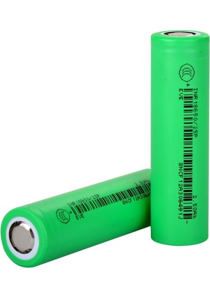 INR18650-25P - 3.7V 2500 Mah Li-Ion Şarjlı Pil - 30A