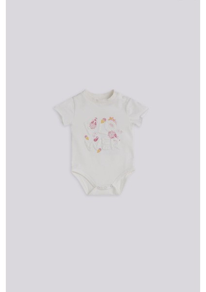 Kız Bebek Ekru Body