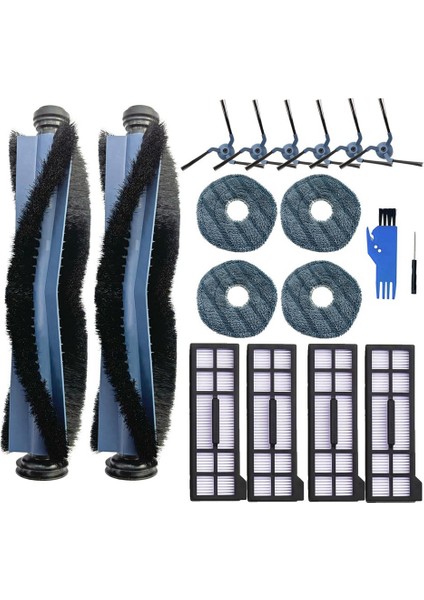 Eufy X10 Pro Omni Elektrikli Süpürge Için Ana Fırça, Yan Fırçalar, Filtreler Vb. Dahil 18 Parçalı Yedek Parça Seti (Yurt Dışından)