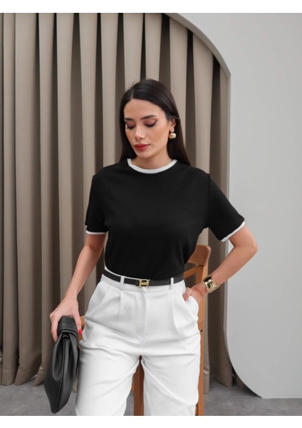 Biyeli Bisiklet Yaka T-Shirt fiyatları