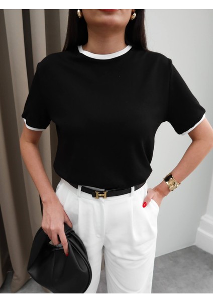 Biyeli Bisiklet Yaka T-Shirt modelleri