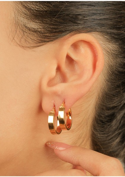 2,80 gr (Gram) Düz Desenli Küpe 22 Ayar Altın