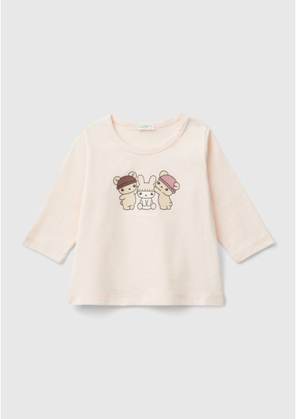 Bebek Pembe Tişört (Model Kodu: 3ATNA105L )