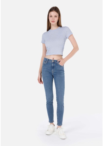 759 Lara Skinny Fit Kadın Mavi Jean Pantolon CL1068682