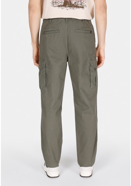 Regular Fit Orta Bel Düz Paça Erkek Yeşil Pantolon CL1073572