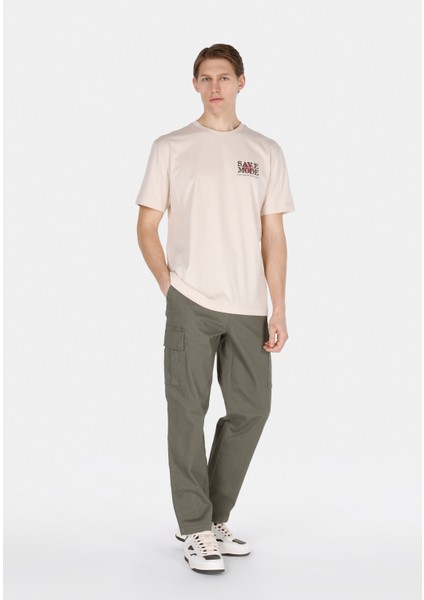 Regular Fit Orta Bel Düz Paça Erkek Yeşil Pantolon CL1073572