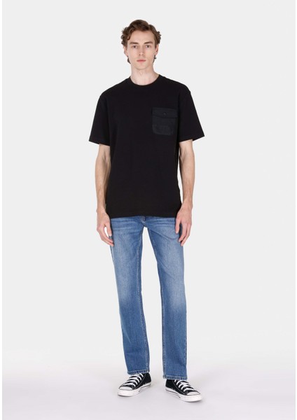 045 Davıd Regular Fit Orta Bel Düz Paça Erkek Mavi Jean Pantolon CL1072209