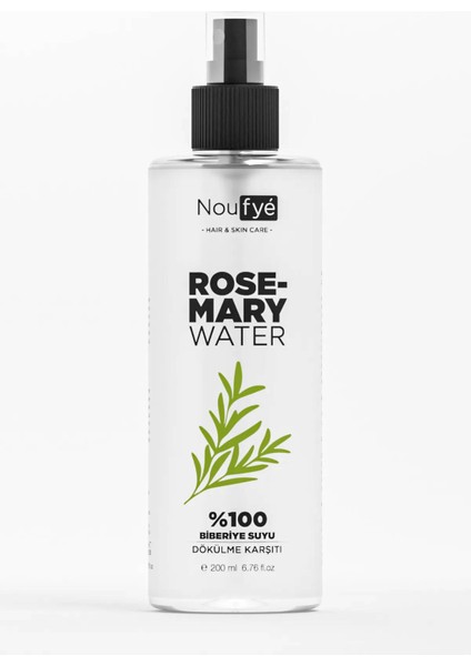 Sağlıklı Saç Uzama Destekleyici & Anti Dökülme, %100 Saf Biberiye Suyu 200ML