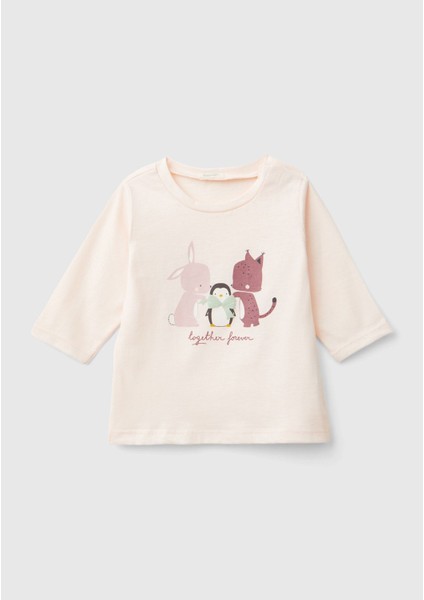 Bebek Pembe Tişört (Model Kodu: 3ATNA105F )