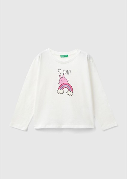 Bebek Beyaz Tişört (Model Kodu: 124A3I1XG10FI )