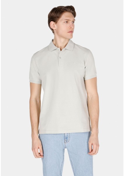Regular Fit Polo Yaka Düz Erkek Yeşil Kısa Kol Tişört CL1073960