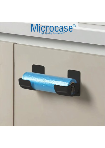 Sert Abs Plastik Çok Amaçlı Mutfak Çöp Poşeti Rulo Streç Aluminyum Folyo Tutucu Organizer Set 1 Adet - AL4989