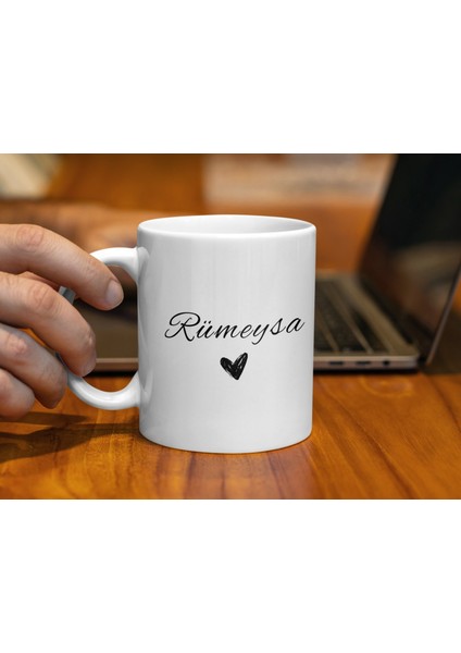 Rümeysa Isimli Kupa Bardak, Isimli Bardak, Hediye Kupa Bardak, Kahve Kupa Bardak