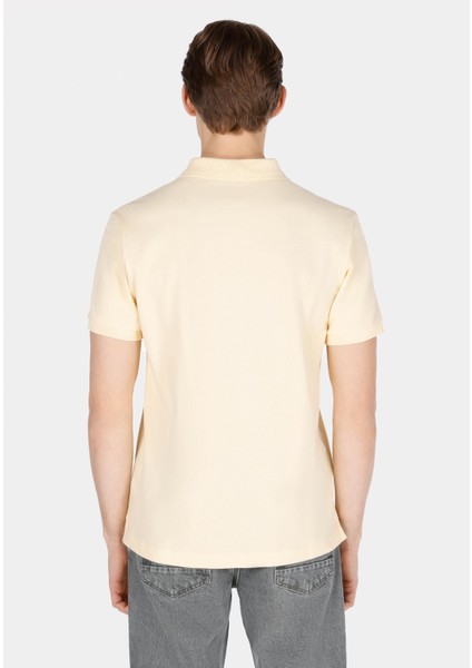 Regular Fit Polo Yaka Düz Erkek Sari Kısa Kol Tişört CL1073960 fiyatları