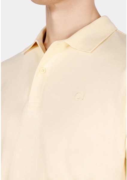 Regular Fit Polo Yaka Düz Erkek Sari Kısa Kol Tişört CL1073960 fırsatları