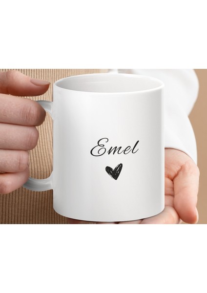 Emel Isimli Kupa Bardak, Isimli Bardak, Hediye Kupa Bardak, Kahve Kupa Bardak modelleri