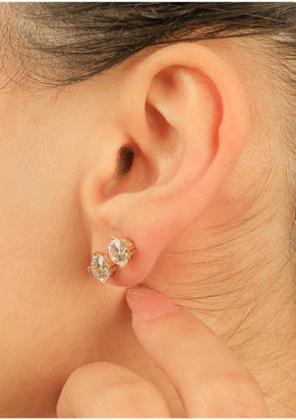 1,60 gr (Gram) Zirkon Taşlı Küpe 6 mm 14 Ayar Altın fiyatları