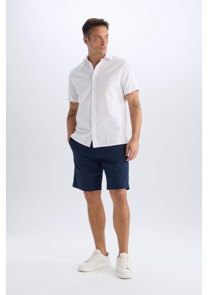 %100 Pamuk Regular Fit Polo Yaka Kısa Kollu Gömlek D6105AX25SP