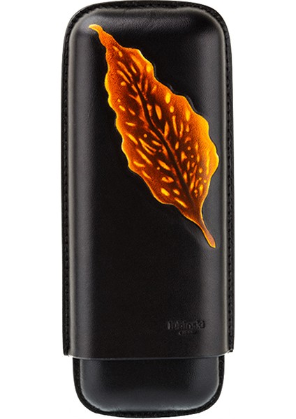 Yeni Deri Puro Kılıfı Siyah Leaf Desen 2li (60RING)