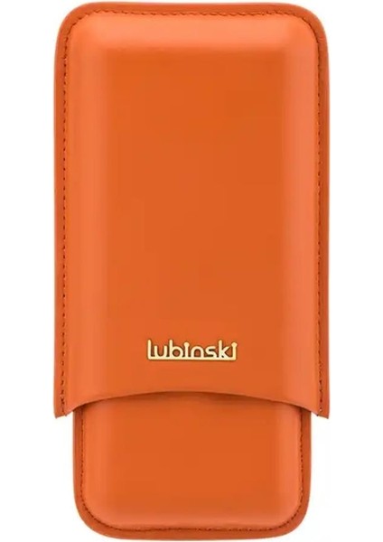 Deri 3'lü Puro Kılıfı Turuncu(60 Ring)