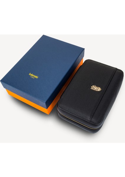 Limited Edt. Deri Seyahat Humidor Set Siyah Çakmak-Kesici-Küllük fırsatları