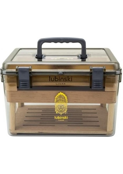 Plexi -Sedir Şeffaf Puro Kutusu Humidor 80S