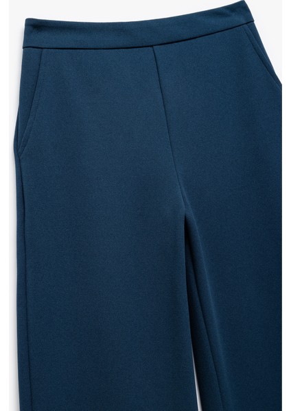 Beli Lastikli Cepli Basic Ispanyol Paça Pantolon modelleri