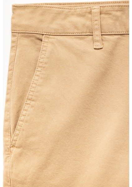 Pamuklu Düğmeli Chino Cep Detaylı Slim Fit Pantolon modelleri