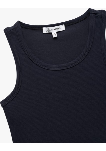 Kolsuz Bisiklet Yaka Viskon Karışımlı Basic Kadın Atlet modelleri