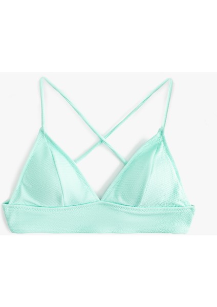 Arkası Çapraz Askılı Bağlama Detaylı Bralet Bikini Üstü