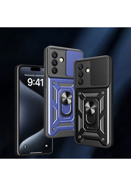 Vendas Galaxy A26 Kılıf Magnetik Standlı Kamera Korumalı Zore Sürgülü Vega Kapak -115436