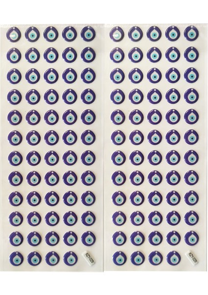 230 Adet 1 cm Mavi Damla Nazarboncuk Sticker - Nazar Boncuk Mini Etiket fiyatları