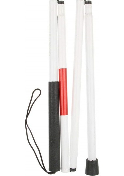 4 Kırmalı Katlanabilir Beyaz Baston 125 cm