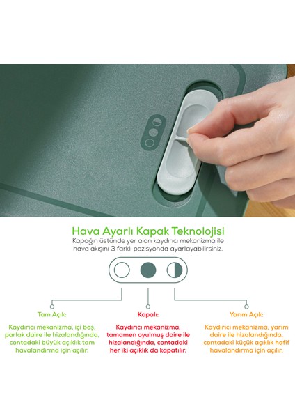 6'lı Hava Kanallı Ayarlanabilir Sebze ve Meyve Saklama Kabı 4x(1,15 Lt) 2x(2,5 lt) turuncu indirimleri