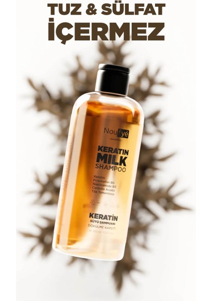 Keratin Sütü & Provitamin B5 Şampuanı - Tuzsuz & Sülfatsız Keratin Yükleme Şampuanı 400 ml