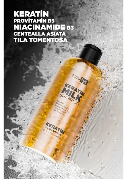 Keratin Sütü & Provitamin B5 Şampuanı - Tuzsuz & Sülfatsız Keratin Yükleme Şampuanı 400 ml
