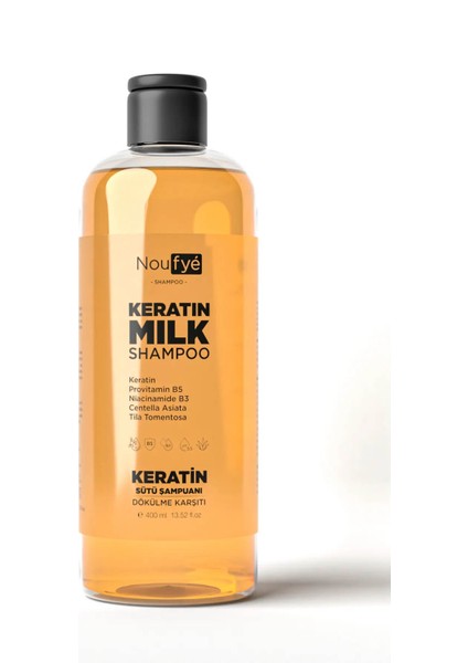 Keratin Sütü & Provitamin B5 Şampuanı - Tuzsuz & Sülfatsız Keratin Yükleme Şampuanı 400 ml