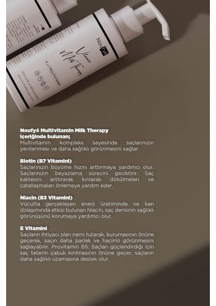 Multivitamin Biotin Saç Sütü Kremi & Milk Therapy 100 ml fiyatları