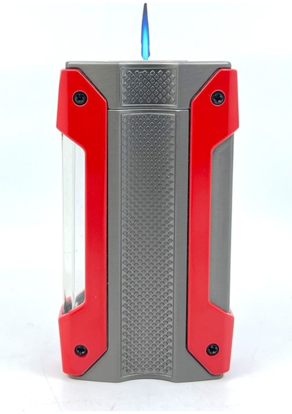 Tek Torch Jet Alev Puro Çakmağı - Kırmızı/füme modelleri