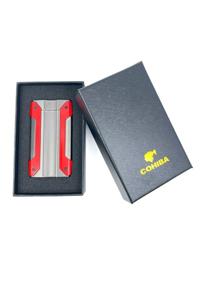 Tek Torch Jet Alev Puro Çakmağı - Kırmızı/füme indirimleri