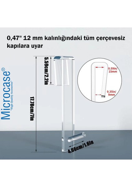 Sağlam Pleksi Malzemeden Şık Banyo Duşakabin Mutfak Vb Alanlar Için Askılık 2 Adet - AL4991